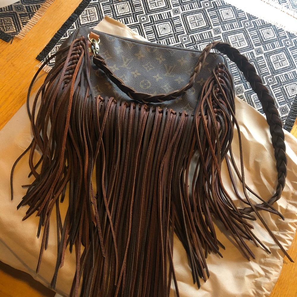 VintageBoho Fringe Louis Vuitton Crossbody